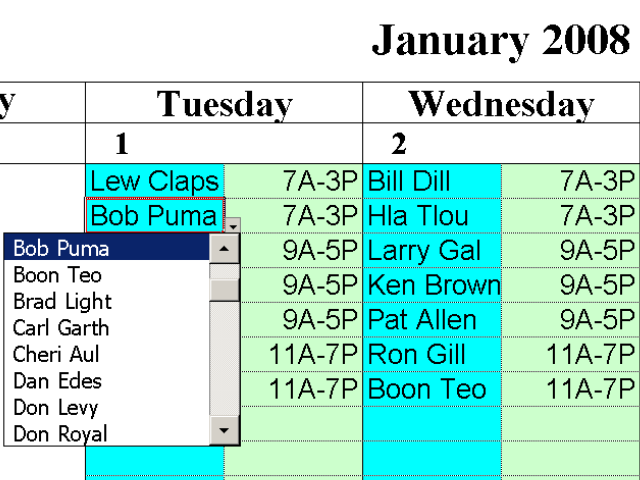 Click to view Simple Scheduling Calendar 1.24 screenshot