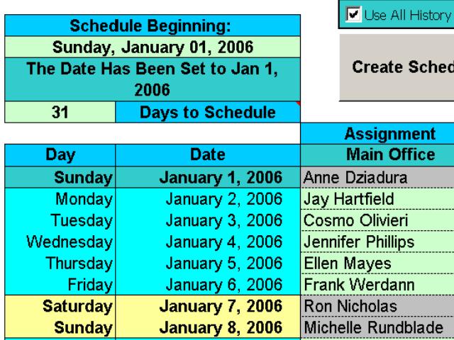 Screenshot of Create Floor Schedules for Your Employees