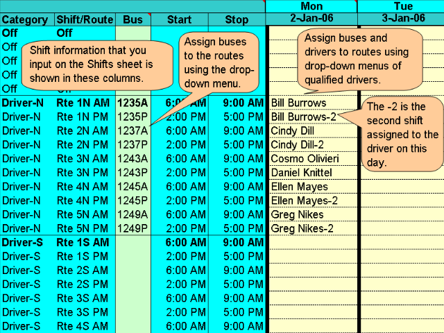 Click to view School Bus Driver and Route Schedules 7.13 screenshot